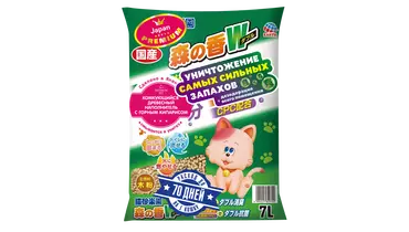 Изображение товара Древесный наполнитель Japan Premium Pet с горным кипарисом 7л