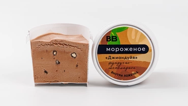Мороженое "Джиандуйя" фундучно-шоколад.