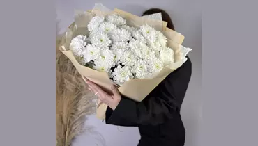 Изображение товара Белые хризантемы Балтика