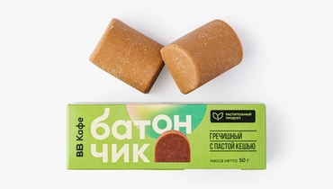 Батончик гречишный с пастой кешью, кафе
