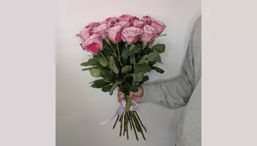 Букет роз Infused Pink 15 шт. под&nbsp;ленту