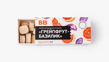 Жвачка натуральная со вкусом "Грейпфрут-базилик"