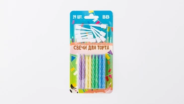 Свечи для торта, 24 шт