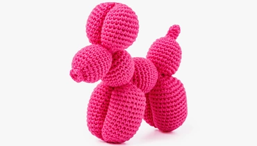 Брелок вязаный "Воздушный пудель"