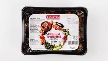 Изображение товара Овощи тушеные Белоручка с нутом 200 г - полезное блюдо