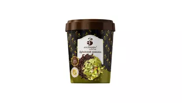 Изображение товара Мороженое Айсберри Дубайский шоколад 275 г с фисташками и кунжутом