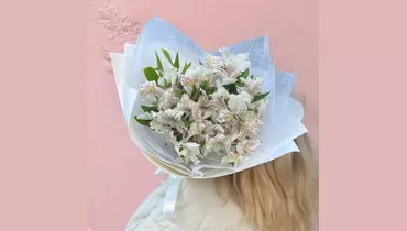 Белая альстромерия 9 шт FMART by flowwow