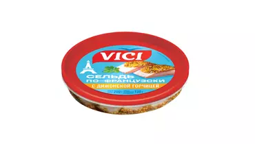 Изображение товара Сельдь филе-кусочки Vici По-французски 200 г - качественный продукт для салатов и закусок