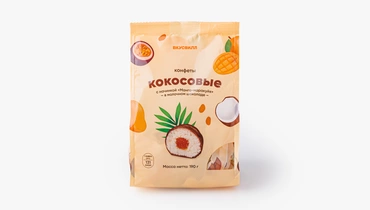 Изображение товара Кокосовые конфеты в шоколаде с началом Манго-маракуйя 190 г