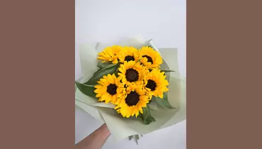 Монобукет из подсолнухов