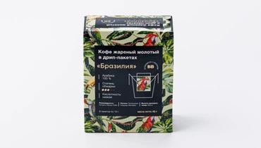 Кофе жареный молотый в дрип-пакетах "Бразилия"