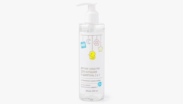 Изображение товара Детское средство для купания и шампунь 2 в 1 ВкусВилл 250 мл безопасное для малышей