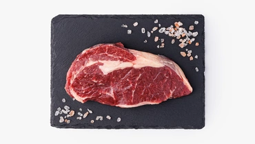 Стейк Рибай с гималайской розовой солью