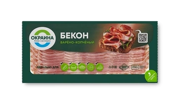 Изображение товара Бекон варено-копченый Окраина нарезка 200 г