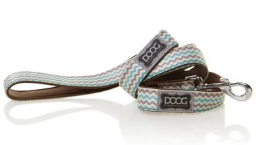 Изображение товара Поводок для собак DOOG Benji коричнево-голубой зигзаг L 130х2.5см Австралия