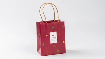 Пакет бумажный "Подарочный" (110*140*65 мм)