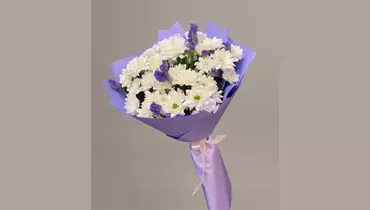 Изображение товара Букет хризантем со статицей FMART by flowwow