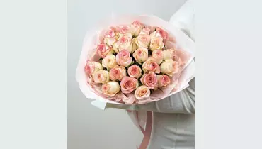 Изображение товара Букет комплимент из 25 нежных розовых роз