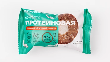 Конфета протеиновая «Кокосовый десерт» с начинкой