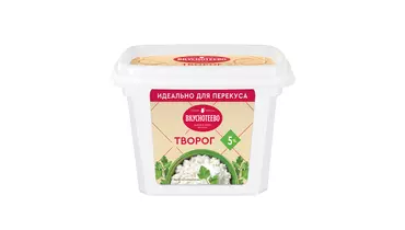 Изображение товара Творог Вкуснотеево 5% 200 г натуральный фермерский продукт