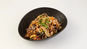 Изображение товара Фунчоза с курицей - корейское готовое блюдо быстро и вкусно