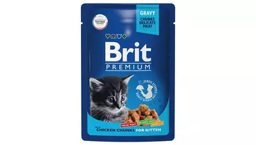 Изображение товара BRIT Premium Cat Kitten Влажный Корм с Цыпленком для Котят 85г