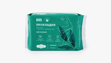 Прокладки женские с&nbsp;мягкой поверхностью Ночные, 6 шт