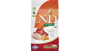 Изображение товара FARMINA 1,5кг беззерновой корм для кастрированных котов и стерилизованных кошек Тыква с перепелкой