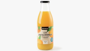Сок апельсиновый прямого отжима с&nbsp;мякотью 1 л
