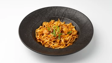 Лапша удон с креветками в соусе терияки