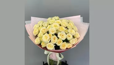 11 кустовых роз в&nbsp;упаковке FMART by flowwow