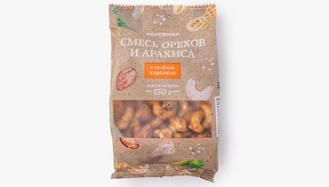 Смесь орехов и&nbsp;арахиса в&nbsp;соленой карамели