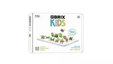 Конструктор детский QBRIX 12 в 1 Мир букашек 6+