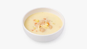 Суп сырный с&nbsp;сосисками по-домашнему