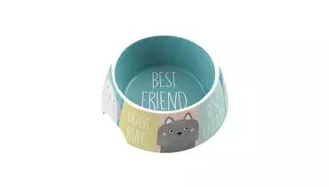 Изображение товара TARHONG Миска для животных "Best Friends", голубая с рисунком, 18х7.1см/590мл