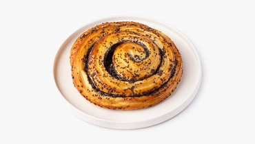 Изображение товара Улитка с маком 120г - вкусная пышная выпечка с заварным кремом