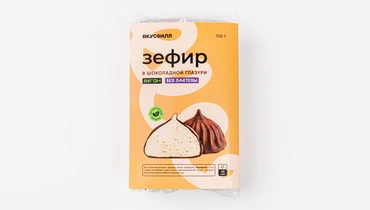 Зефир в шоколадной глазури, веган, 120 г