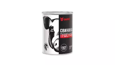 Свинина тушеная Сила высший сорт ГОСТ ж/б 338 г