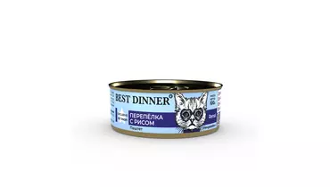 Изображение товара Влажный корм для кошек BEST DINNER Vet Profi Exclusive Renal с перепёлкой и рисом 100г