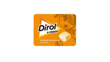 Изображение товара Жевательная резинка Dirol X-Fresh Ледяной мандарин без сахара 16&nbsp;г