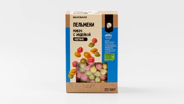 Пельмени микро с индейкой цветные, зам.