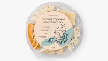 Изображение товара Сырная тарелка Кантата блю, 305 г ассорти из пяти сыров