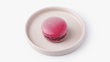 Изображение товара Макарон Черничный йогурт - французское миндальное пирожное с ягодной начинкой