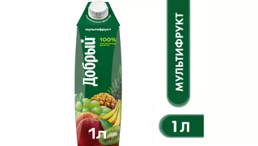 Изображение товара Нектар Добрый Мультифрукт 1 л натуральный без консервантов и красителей