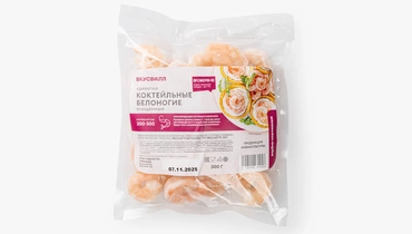 Креветки коктейльные белоногие 200/300 очищ. в/м, 300 г