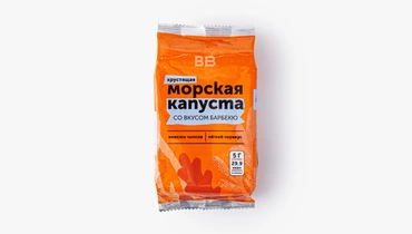 Изображение товара Морская капуста хрустящая со вкусом барбекю 5 г - полезный снек водорослей
