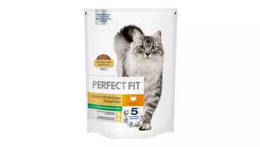 Изображение товара Корм сухой Perfect Fit для взрослых кошек при чувствительном пищеварении с индейкой 650&nbsp;г