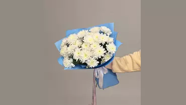 Изображение товара Букет белых хризантем 7шт FMART by flowwow