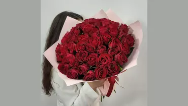 Эффектный букет из&nbsp;красных роз "Моё сердце" FMART by flowwow