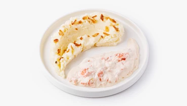 Фишстроганов из нерки с картофельным пюре